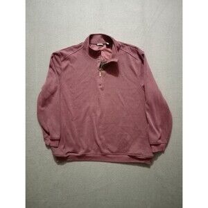 Golf Pro Tour Mens XXL  Mock Neck Zip  Pullover Mid-Weight Plum